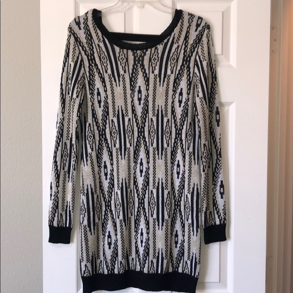 Minkpink open back long sleeve sweater dress